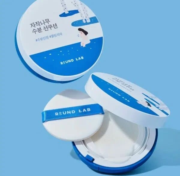 Birch Juice Moisturizing Sun Cushion Cонцезахисний кушон з березовим соком Round lab 15ml 02959 фото