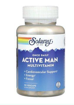 Once Daily Active Man -Мультивітаміни для чоловіків 90 veg caps Solaray 2023-10-3432 фото