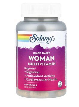Once Daily Woman Multi-Vitamin -Мультивітаміни для жінок 90 vcaps Solaray 2023-10-2419 фото