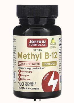Methyl B12 Methylcobalamin 1000 mcg - Вітамін В12 100 tabs Jarrow Formulas 2023-10-6199 фото