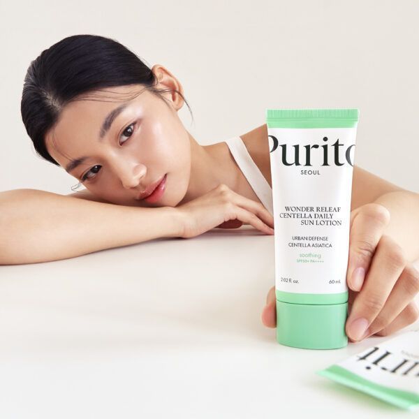 Wonder Releaf Centella Daily Sun Lotion Сонцезахисний лосьйон з центеллою Purito seoul 60ml 03359 фото