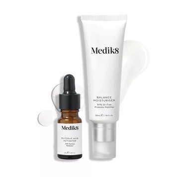 Balance moisturiser with glycolic acid activator безолійний зволожувальний крем та сироватка з АНА Medik8 50ml P08798 фото