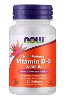 VIT D-3 2000 IU - Вітамін Д3 120 sgels NOW Foods 2022-09-1187 фото