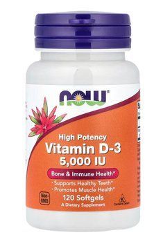VIT D-3 5000 IU - Вітамін Д3 120 sgels NOW Foods 2022-09-1189 фото