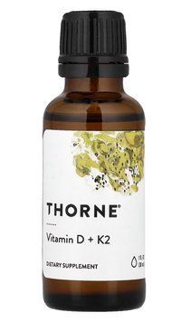 Vitamin D+K2 - Вітамін Д3+К2 1oz Thorne 30ml 2023-10-3061 фото