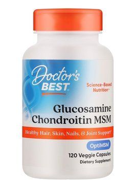 Glucosamine Chondroitin MSM Препарат для суглобів і зв'язок Doctor's Best 120 капсул DRB-00080 фото