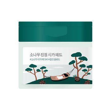 Pine Calming Cica Pad 50 pcs Заспокійливі пілінг педи з екстрактом голок сосни 50 шт Round lab 02957 фото