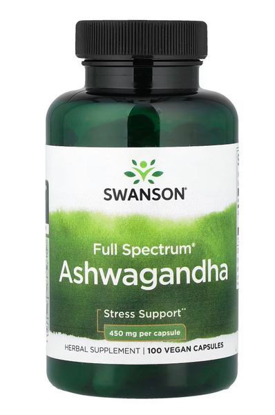 Ashwagandha 450mg - Ашваганда 100caps Swanson 100-93-4411784-20 фото