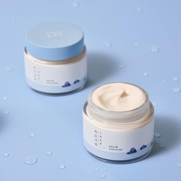 1025 Dokdo Light Cream Легкий зволожувальний крем з морською водою Round lab 80ml 03378 фото
